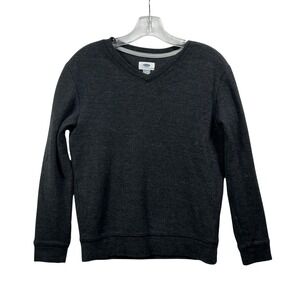 Old Navy Boys XL 14-16 Charcoal Gray‎ V-Neck Pullover Sweatshirt Long Sleeve